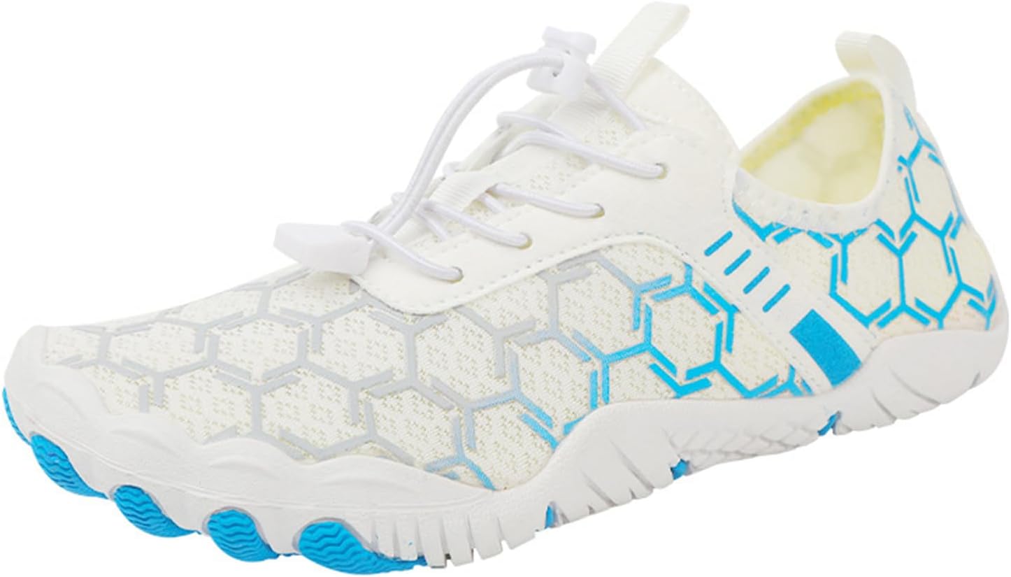 

Кроссовки для походов для женщин и мужчин, профессиональная обувь для босых ног, дышащая нескользящая спортивная обувь, быстросохнущие кроссовки для нейропатии с широкой носковой частью для походов, прогулок и плавания, унисекс Canbebig, синий