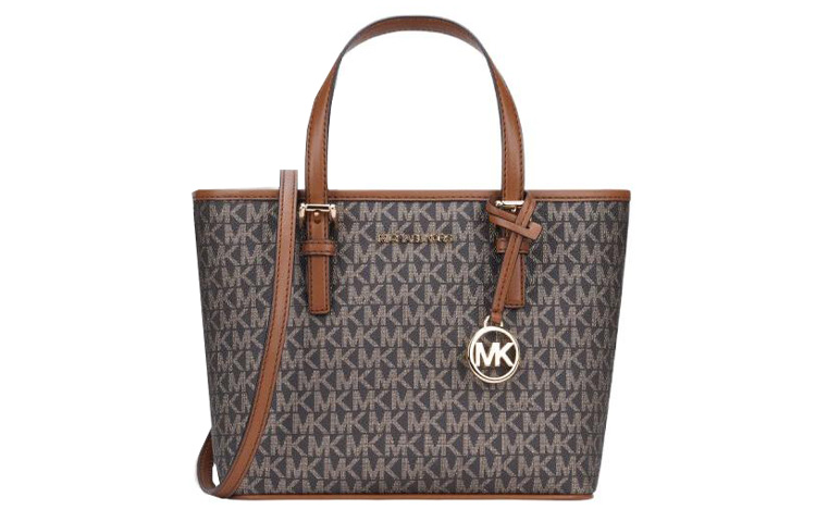 

Сумка через плечо из коровьей кожи, кроссбоди, дамская сумка-труба морской синий/коричневый MICHAEL KORS