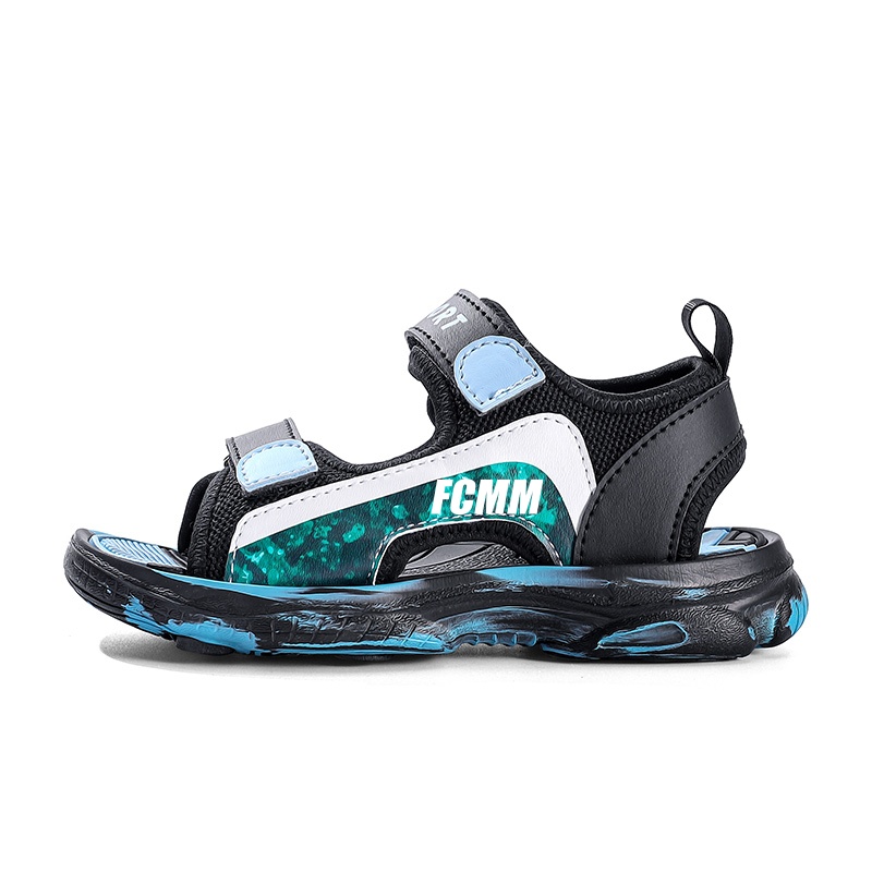 

Сандалии детские дышащие с низким верхом FCMM, черный/синий