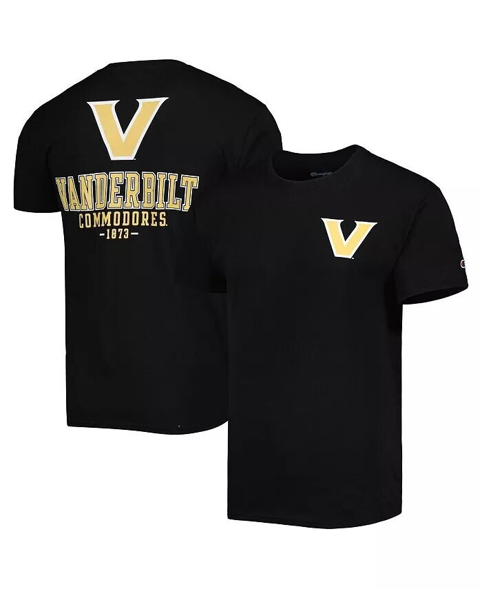 

Мужская черная футболка Vanderbilt Commodores Team Stack 2-Hit Champion