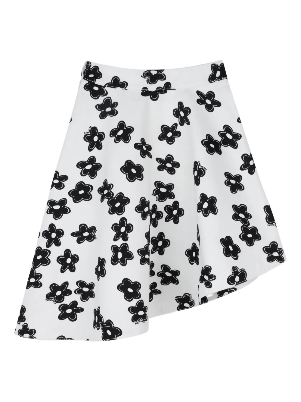 Юбка асимметричного кроя с цветочным принтом Marc Jacobs Kids, белый — фото 2