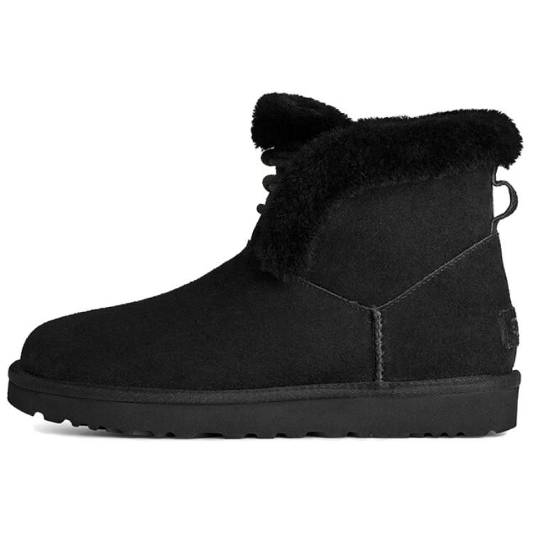 Ботинки зимние UGG Classic Mini с мехом, черный