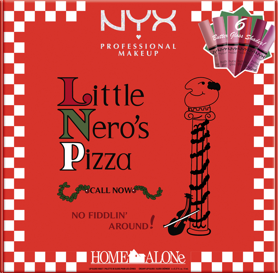 

Блеск для губ NYX Professional MakeUp Lipgloss-Set Home Alone Butter Gloss Shade ,,Little Nero's Pizza'' pink/red