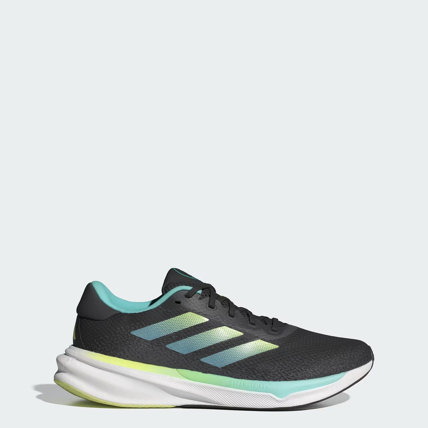 

Кроссовки Supernova Stride Adidas, цвет Core Black/Pulse Lime/Flash Aqua