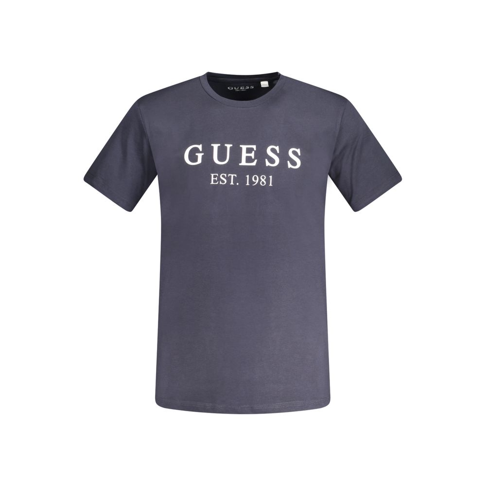 

Синяя хлопковая футболка Guess Shoes