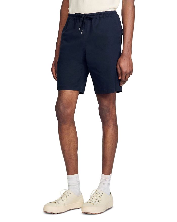 

Мужские шорты New Gamma Regular Fit из хлопковой смеси Sandro, синий