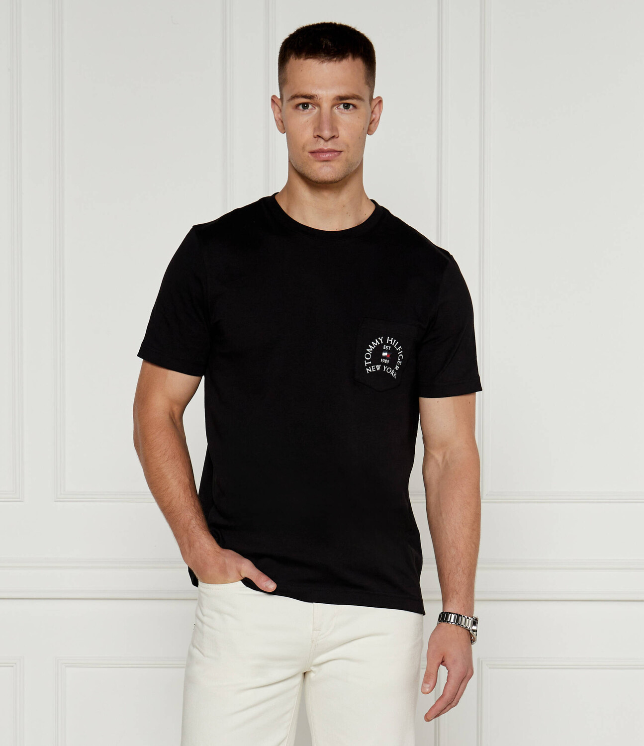 Футболка Tommy Hilfiger Regular Fit, черный — фото 3