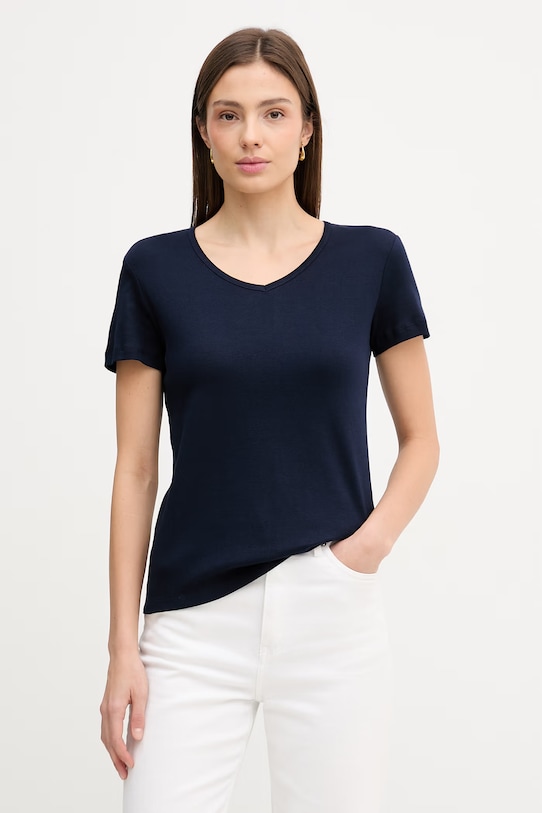 

Хлопковая футболка United Colors of Benetton, темно-синий