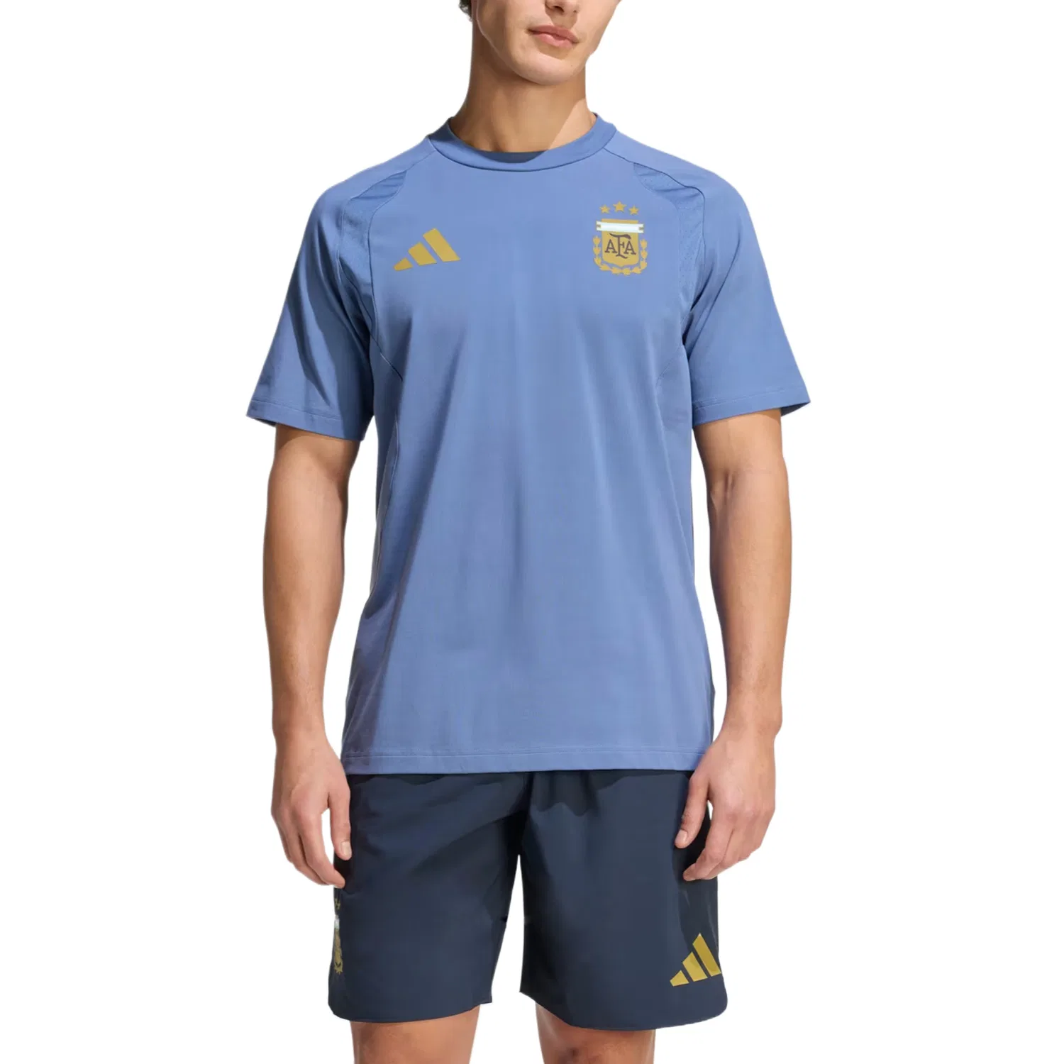 Футболка Argentina Tiro Travel Tee с бесплатной доставкой от AdiClub Adidas, Blue — фото 3