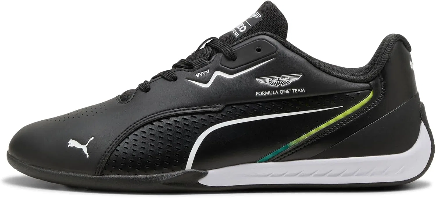 Кроссовки PUMA Adult x Aston Martin ARAMCO F1 Team Drift Cat 11 Low Trainers, Black Green Lux — фото 3