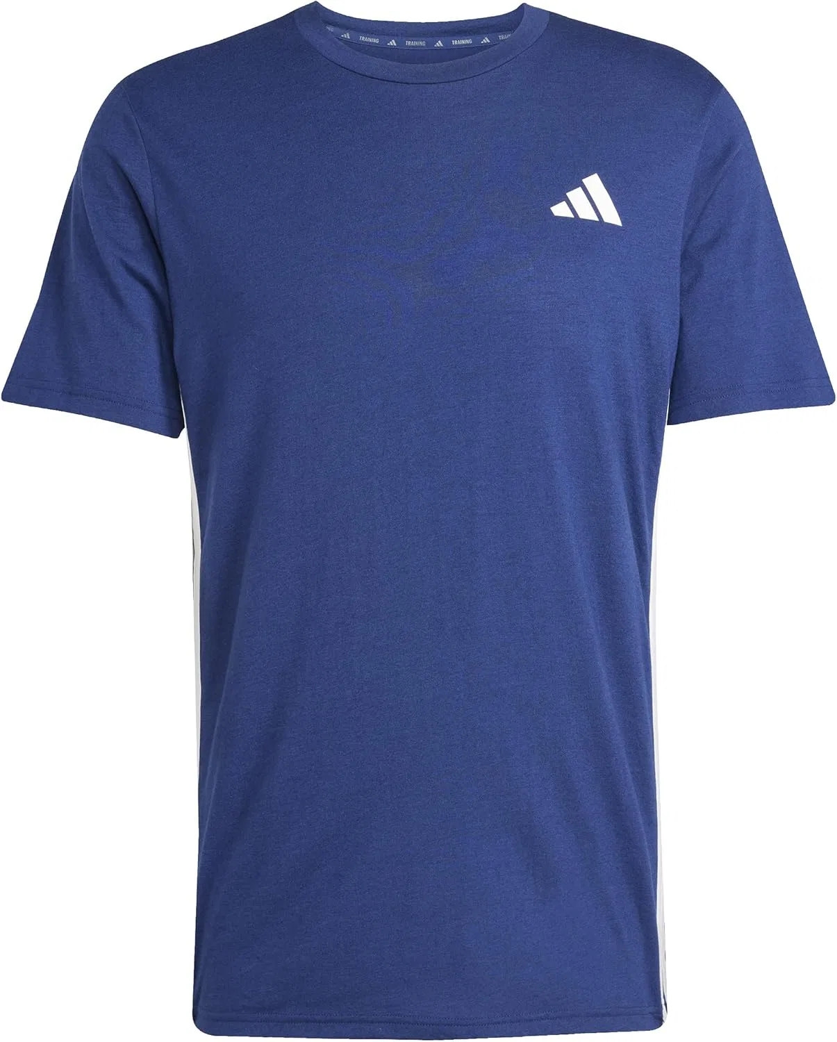 Футболка Adidas Men's Train Essentials FeelReady с тремя полосками, темно-синий — фото 2