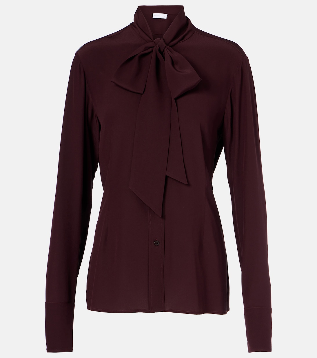 

Шелковый топ с галстуком Stella McCartney, Raisin