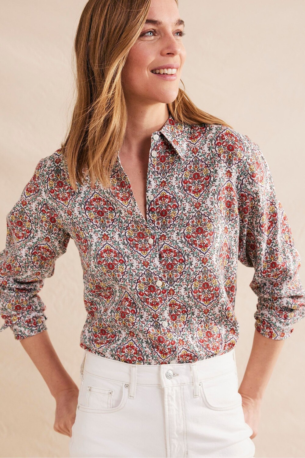 

Льняная рубашка Новинка Boden, красный