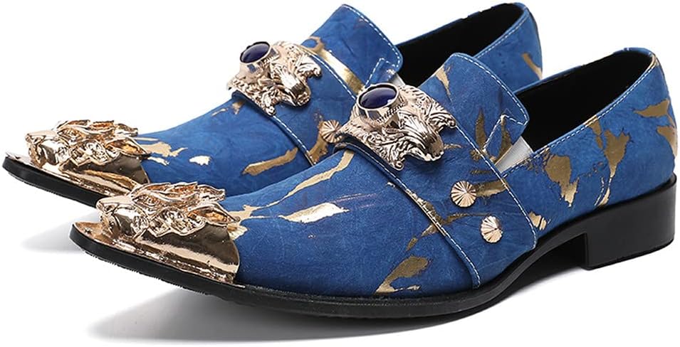 

Мужские классические туфли Santimon из замши и кожи, многоцветные с драконом, металлическим наконечником, одной застежкой, золотыми кристаллами и бусинами, свадебные формальные лоферы