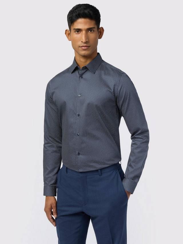 

Хлопковая рубашка Milne с микро-принтом Ted Baker