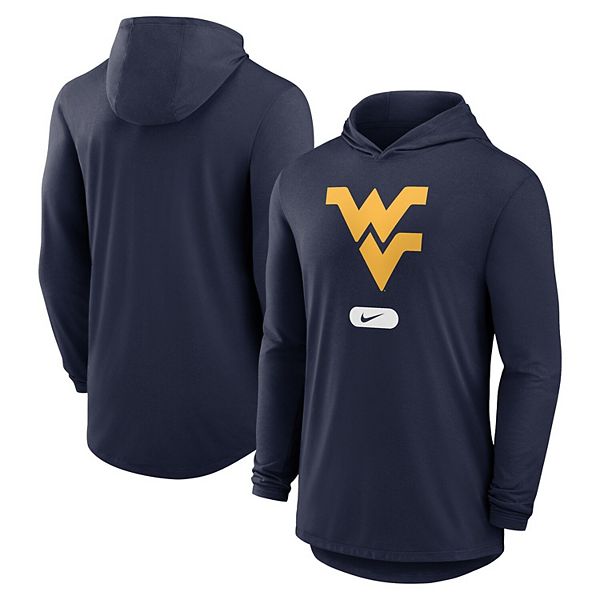Мужская футболка с длинным рукавом и капюшоном West Virginia Mountaineers Nike — фото 2