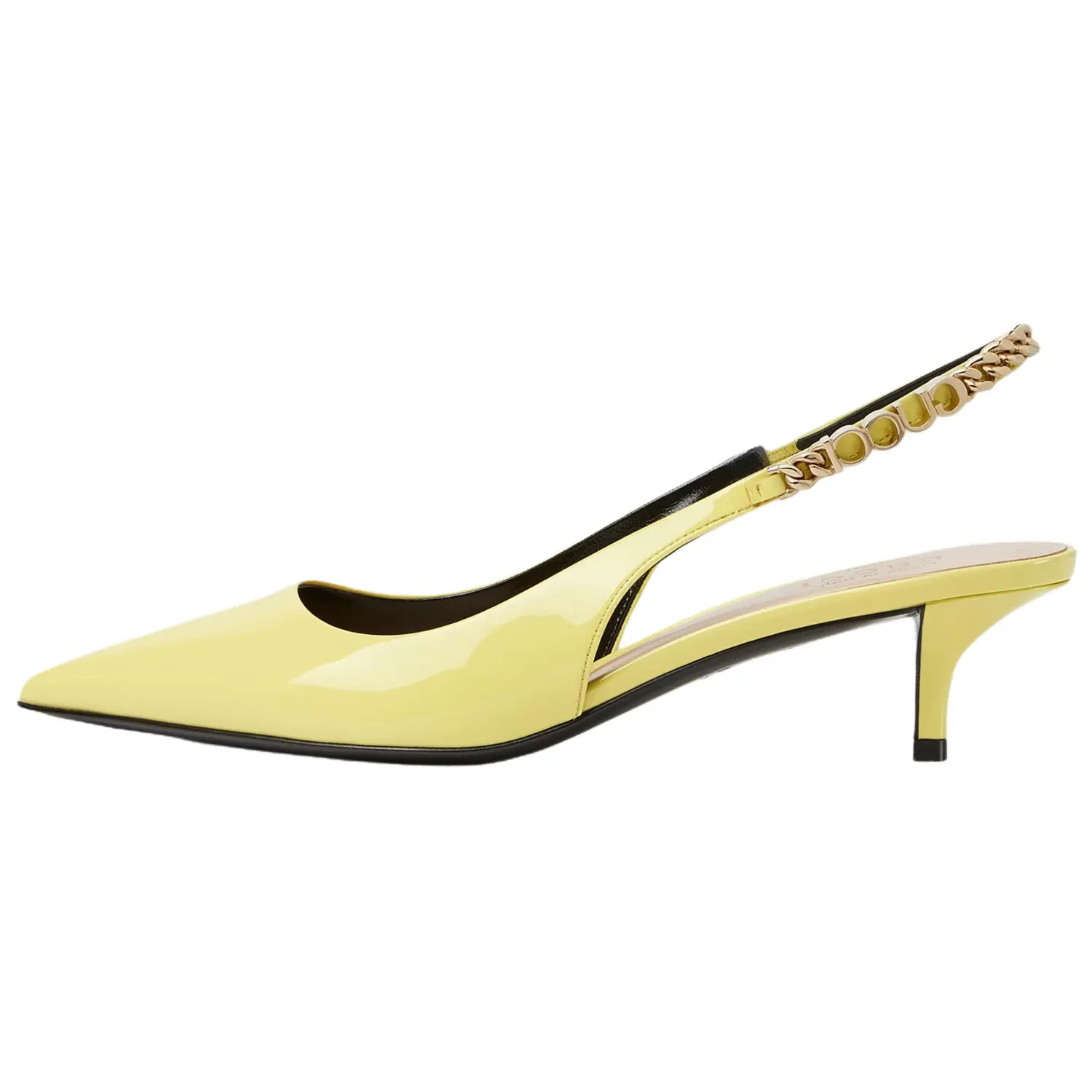 GUCCI Туфли-лодочки Signoria Slim Heel на каблуке 4,5 см женские желтые