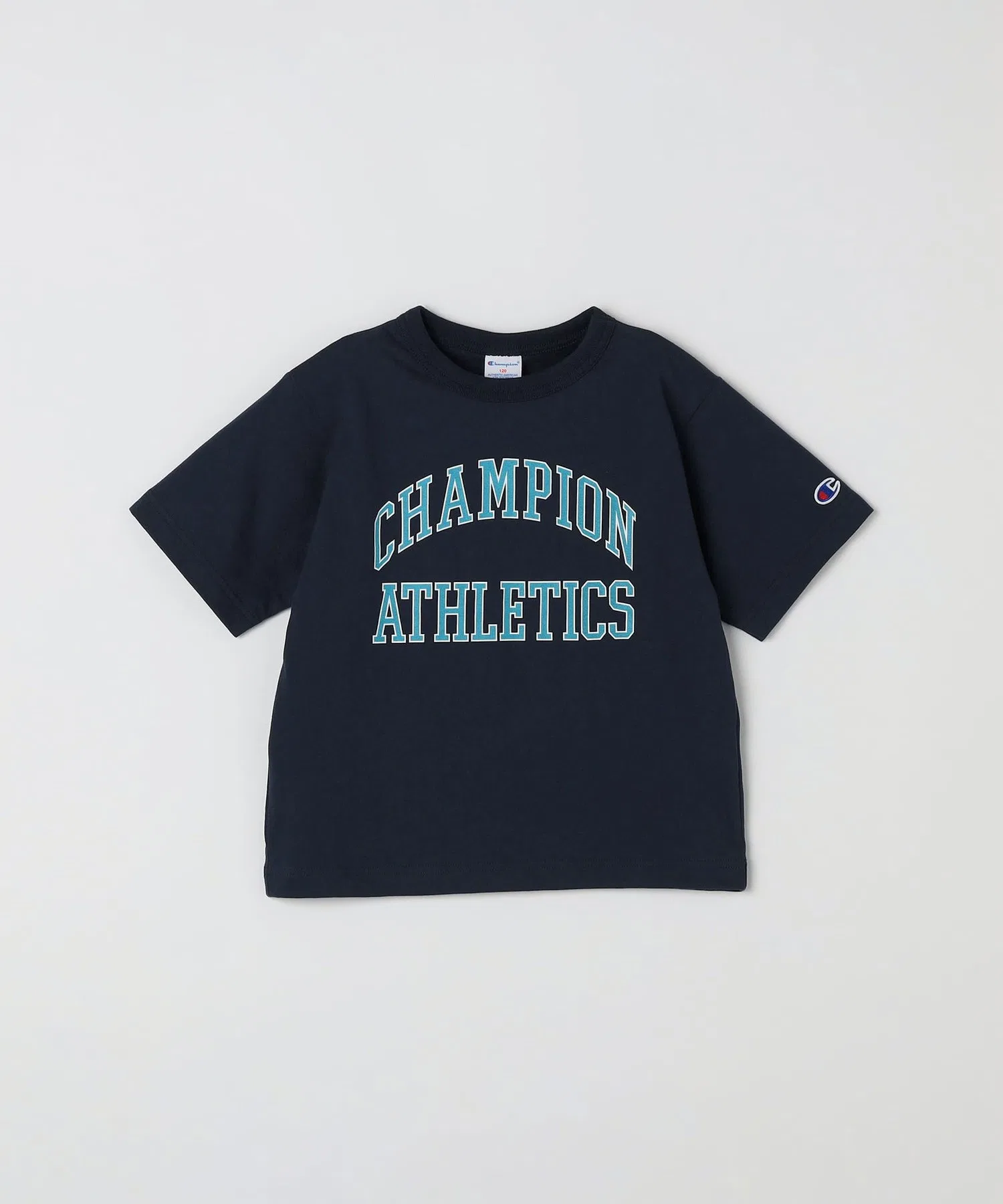 Детская футболка Champion с принтом Athletics тёмно-синяя