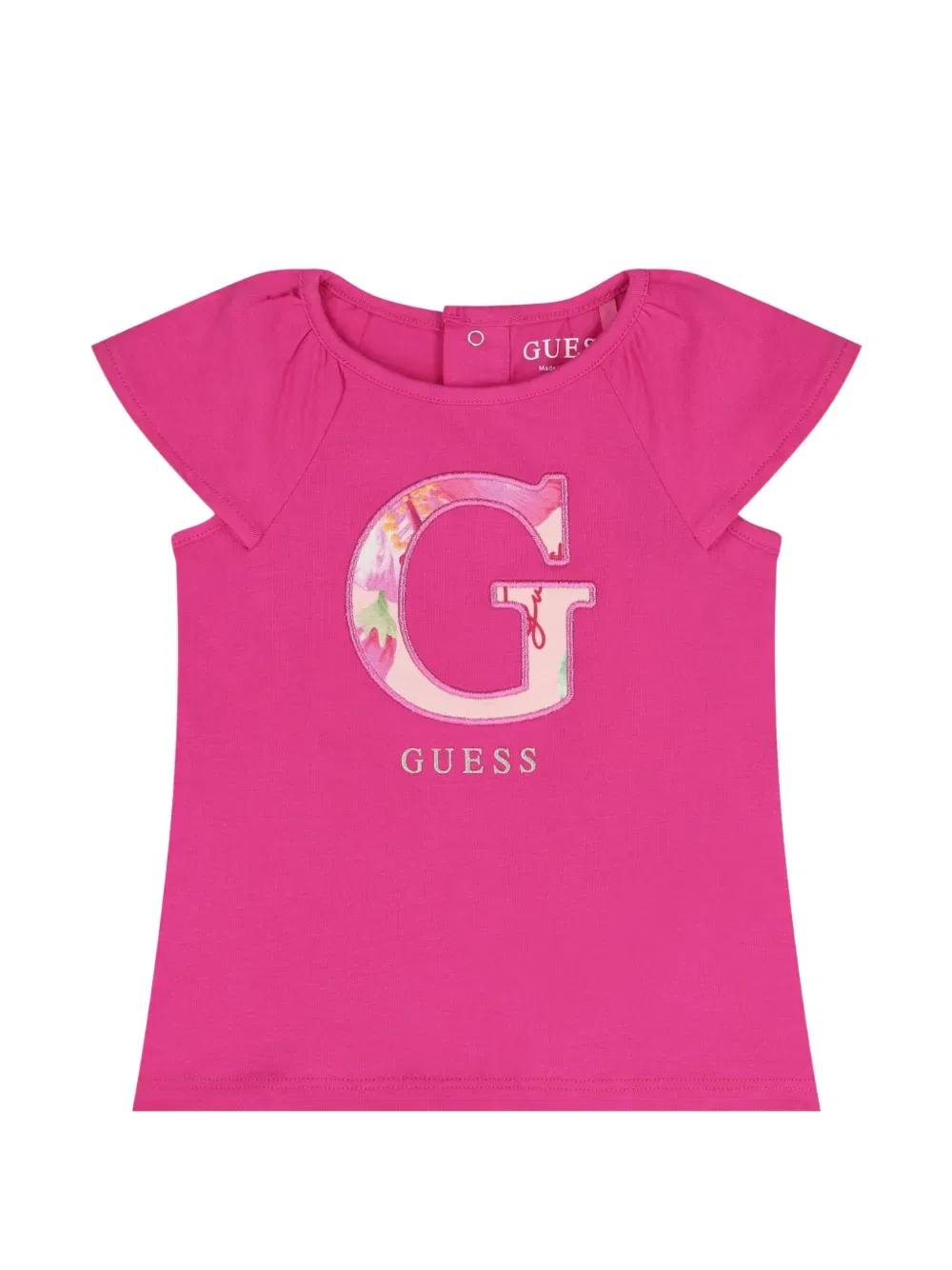 Брючный комплект с цветочным принтом Guess Kids, розовый — фото 3
