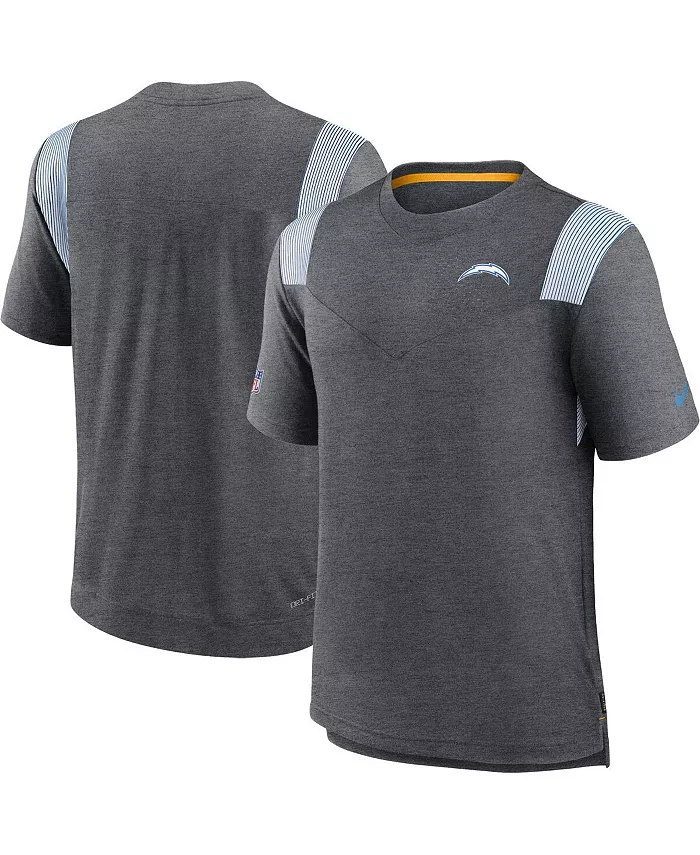 

Мужская футболка Heather Charcoal Los Angeles Chargers Sideline Tonal Logo Performance Player Nike