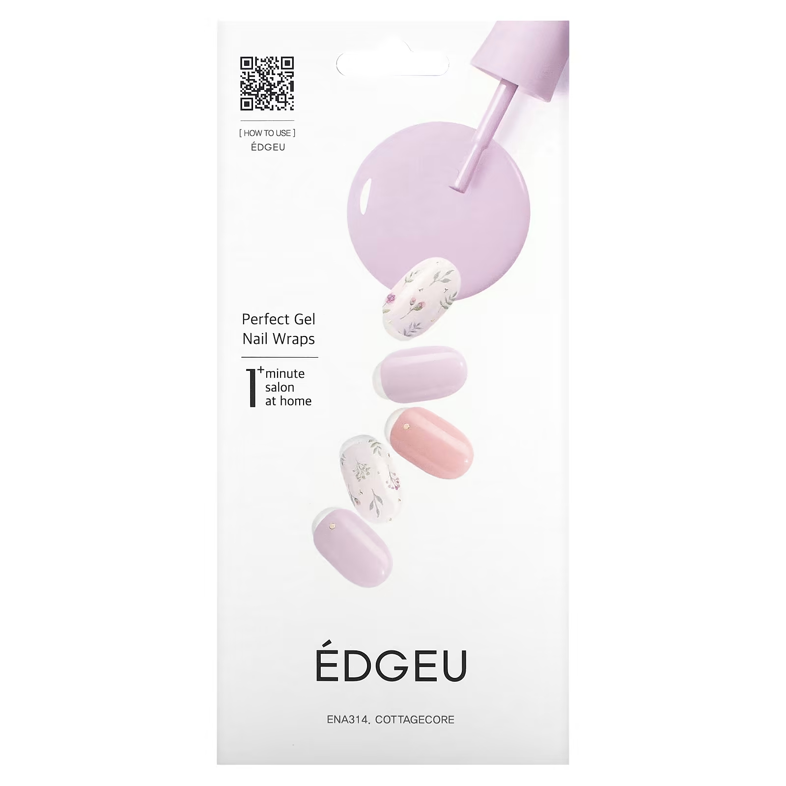 

Гелевые обертывания для ногтей Edgeu Perfect Gel Nail Wraps ENT314 Cottagecore