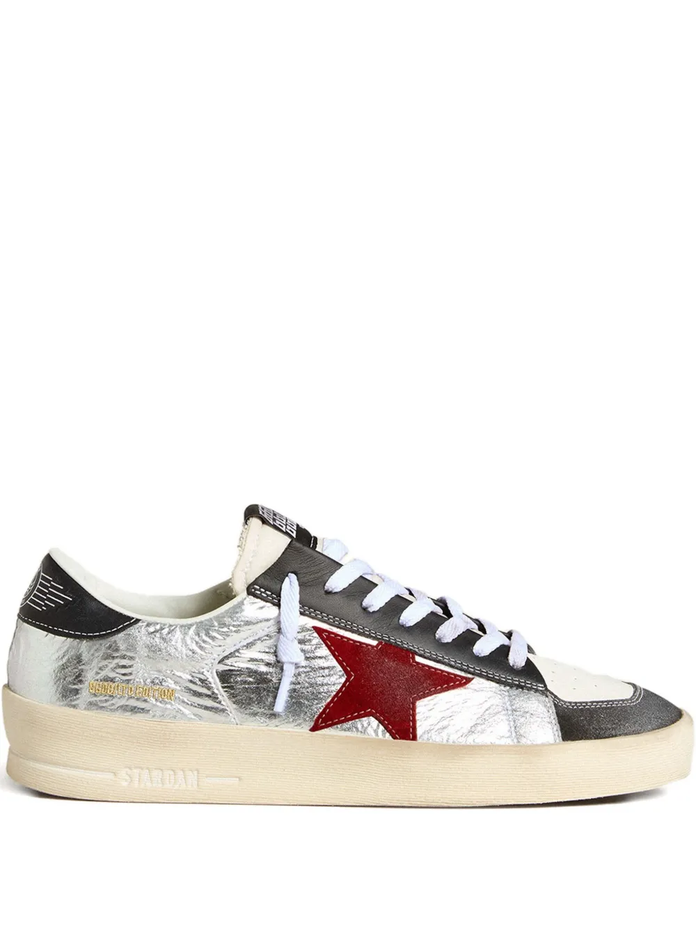 

Кожаные кроссовки Super Star с металлизированным эффектом Golden Goose, серебристый