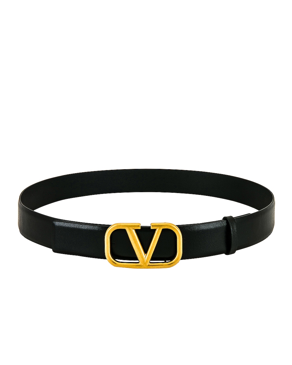 

Ремень Valentino Garavani H.30 Buckle, цвет Black & Gold