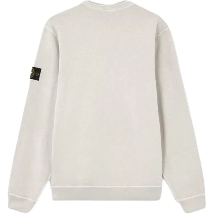 Свитшот с логотипом Stone Island Pearl Gray — фото 3