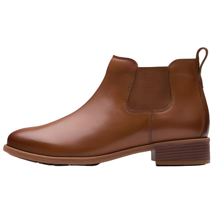 Женские ботинки Clarks челси на каблуке, коричневый