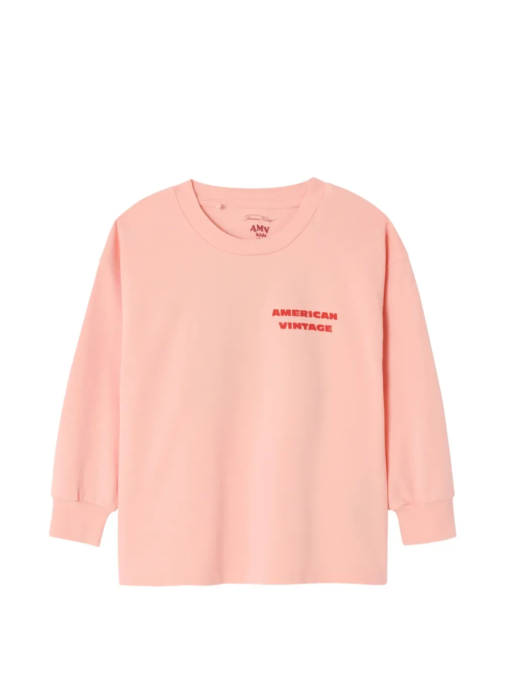 Футболка с принтом Fizvalley American Vintage Kids, розовый
