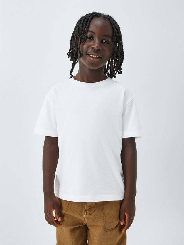 

Детская футболка с круглым вырезом John Lewis, White