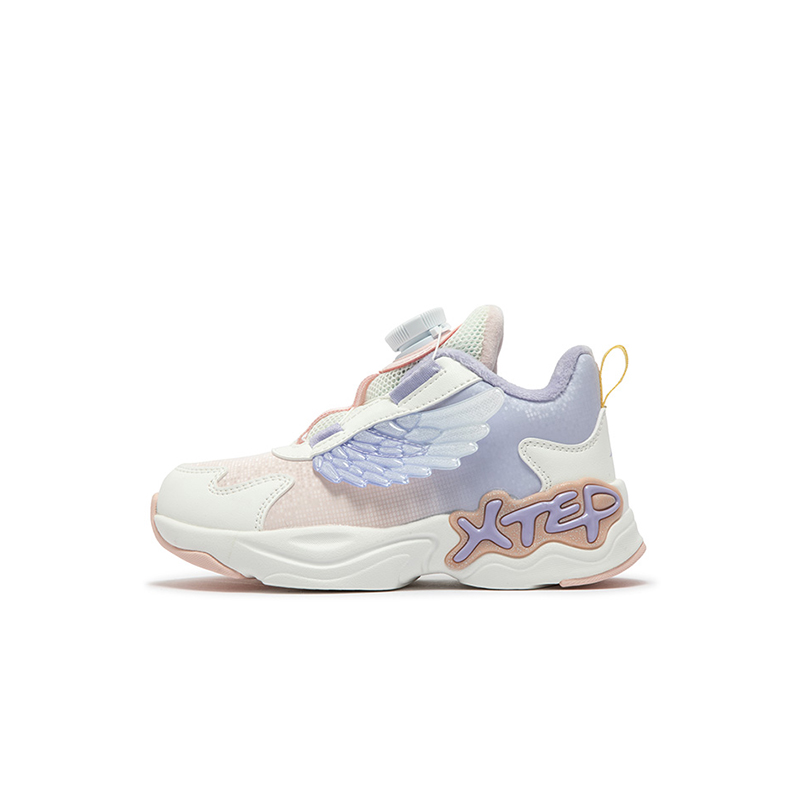 

Нескользящие износостойкие низкие детские кроссовки для повседневной жизни XTEP, белый/синий/фиолетовый