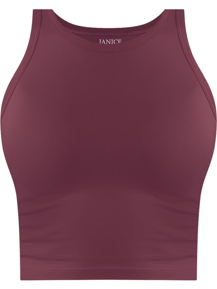 

Топ Janice Damen crop hochgeschlossen Niah, цвет burgund