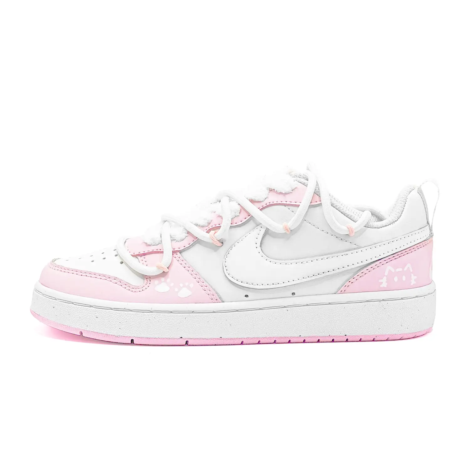 

Nike Court Borough Low противоскользящие легкие амортизирующие низкие кроссовки для скейтбординга pink детские