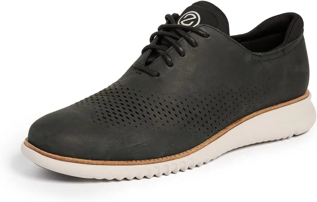 Туфли Cole Haan Men's 2nd Zerogrand Laser Wing Oxford, Black Nubuck Grey