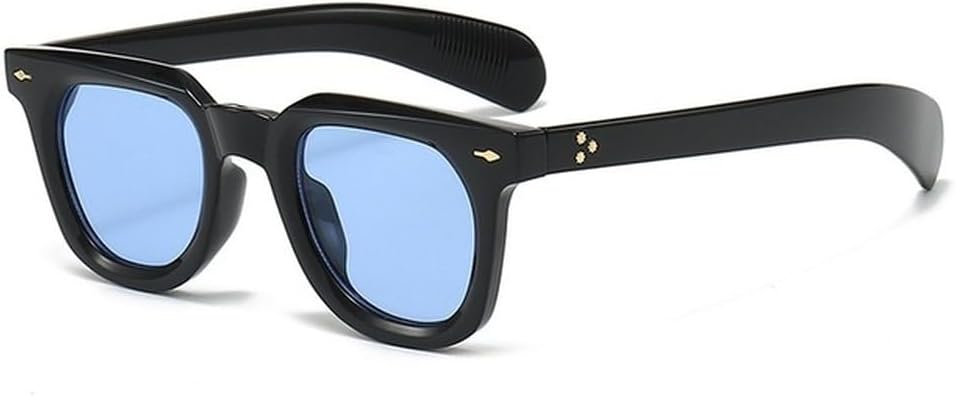 

Популярные женские солнцезащитные очки, мужские винтажные очки с заклепками, панк-стиль, женские солнцезащитные очки с защитой от УФ-излучения UV400, модные мужские солнцезащитные очки TVTBBVV, Black Blue