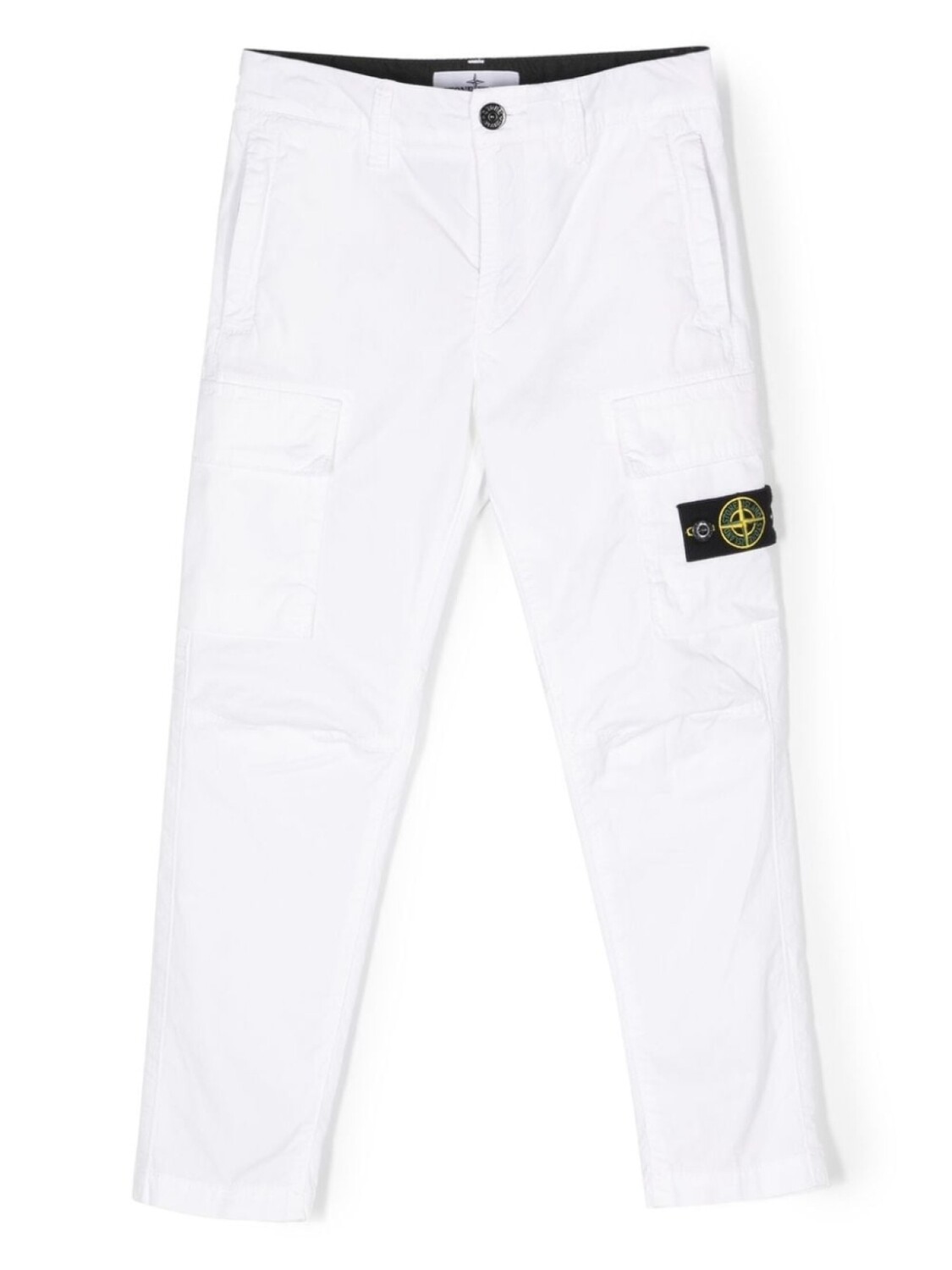 

Stone Island Junior брюки карго с нашивкой Compass, белый