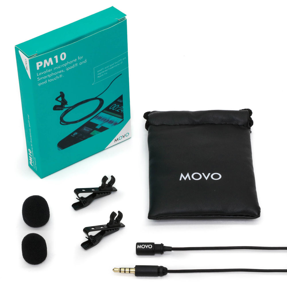 

Movo Photo PM10 Всенаправленный петличный микрофон для смартфонов (TRRS, черный)