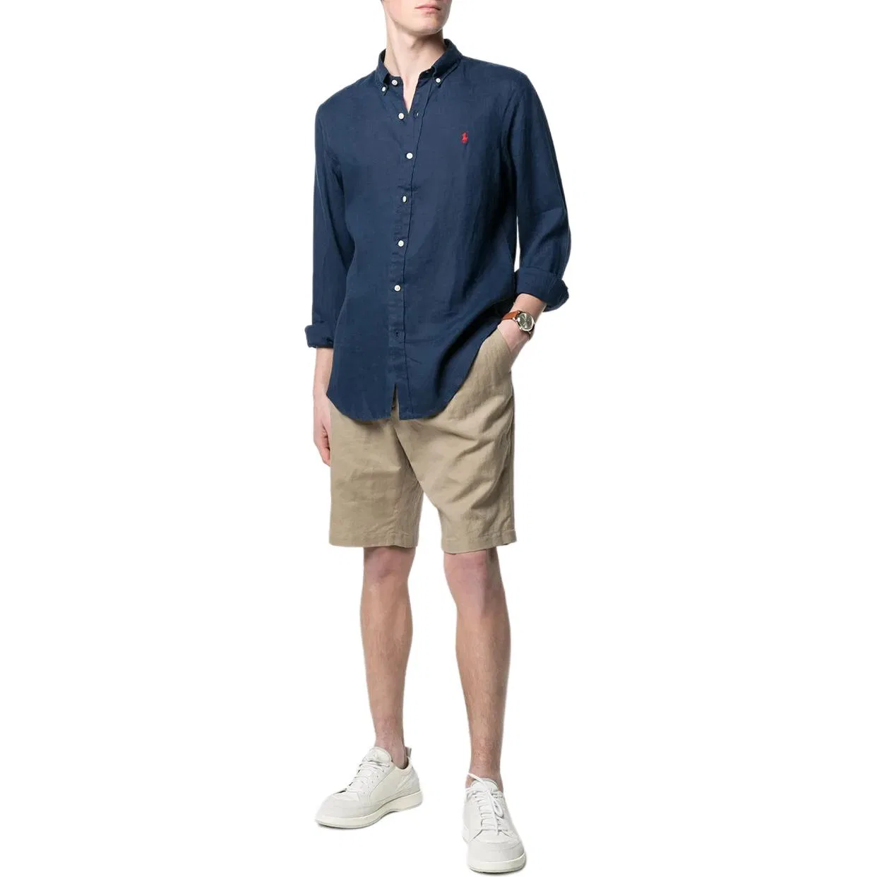Рубашка классическая Polo Ralph Lauren Marine Blue — фото 3