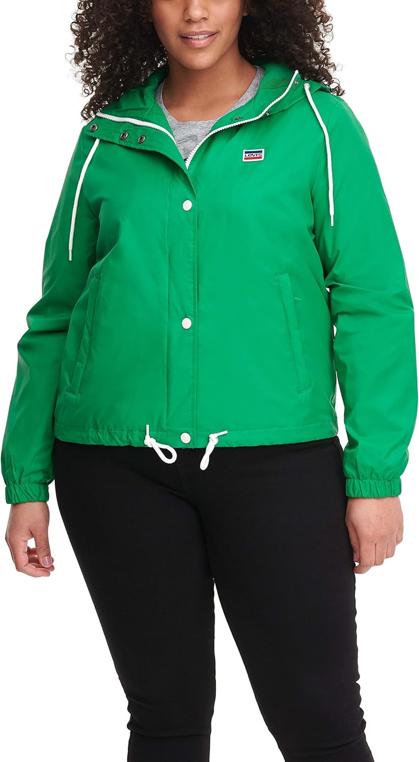 

Levi's Женская винтажная ветровка-дождевик с капюшоном, Green