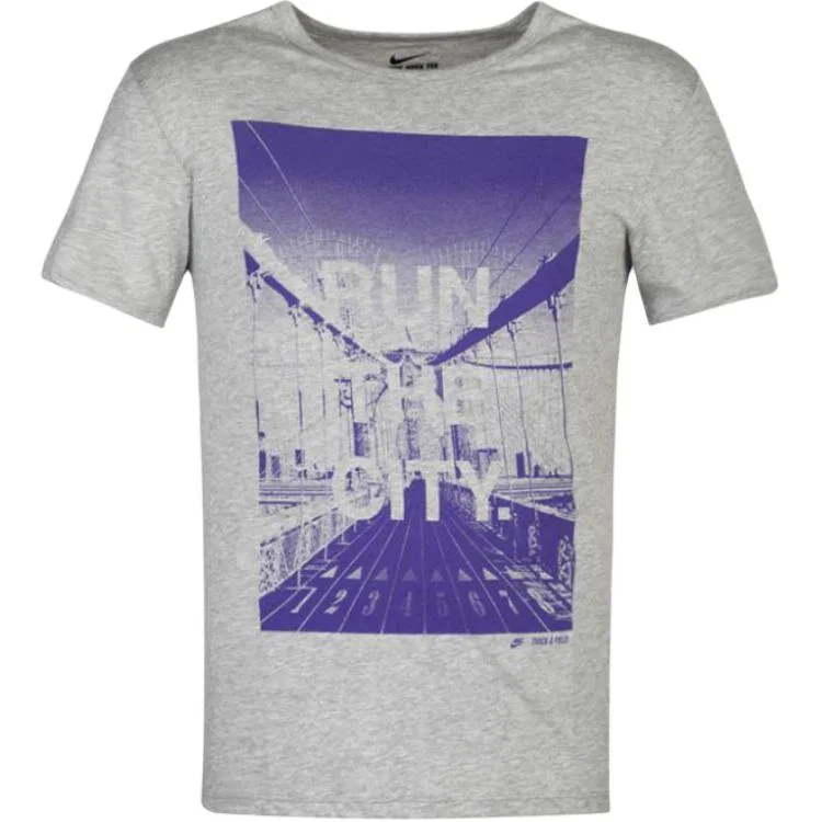 Футболка мужская серая crew neck Nike, Gray