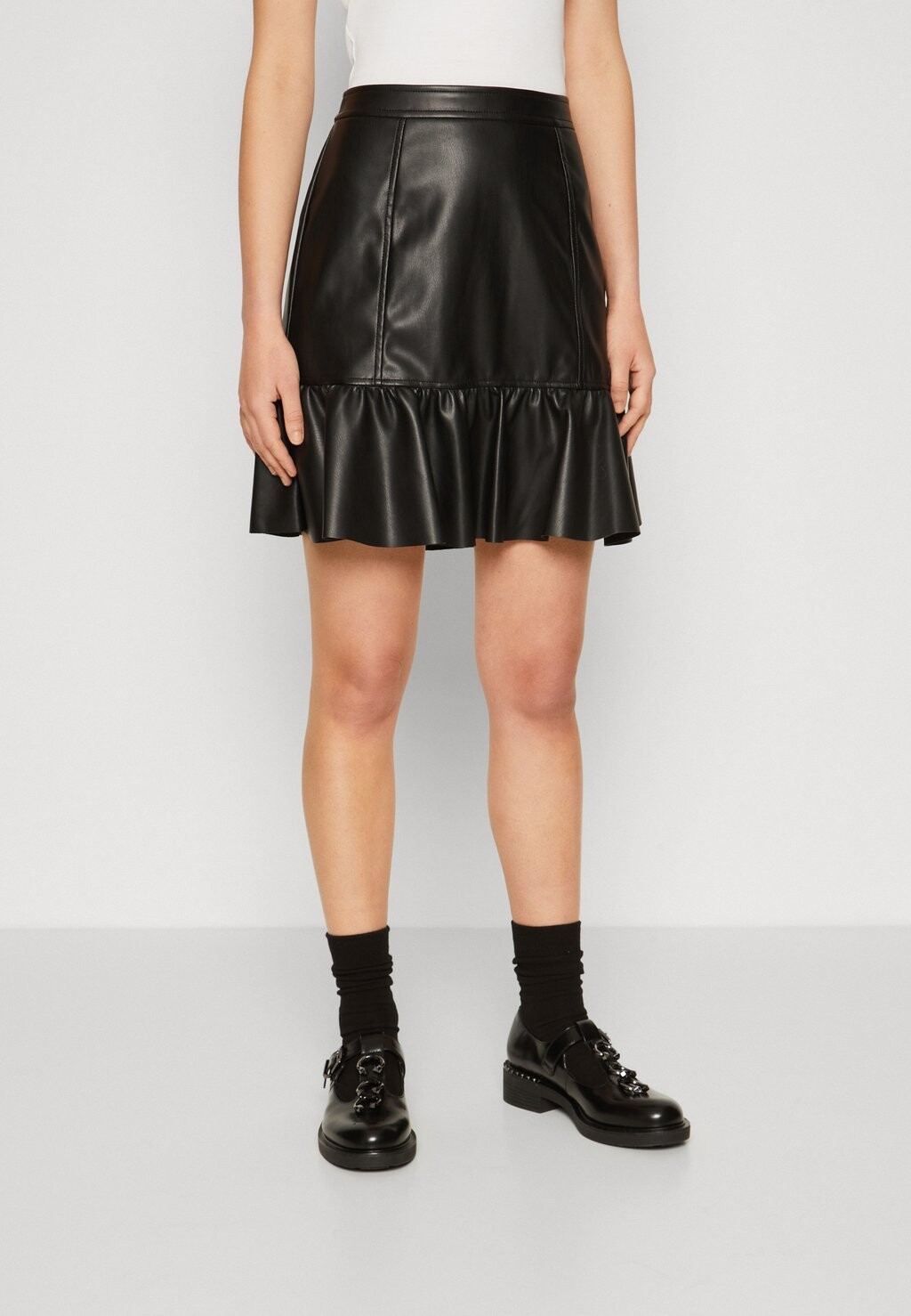 

Юбка расклешенная ONLY ONLNELLIE FRILL SKIRT, черный