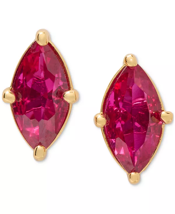 

Фирменные серьги-гвоздики с солитером Kate Spade New York, ruby/gold