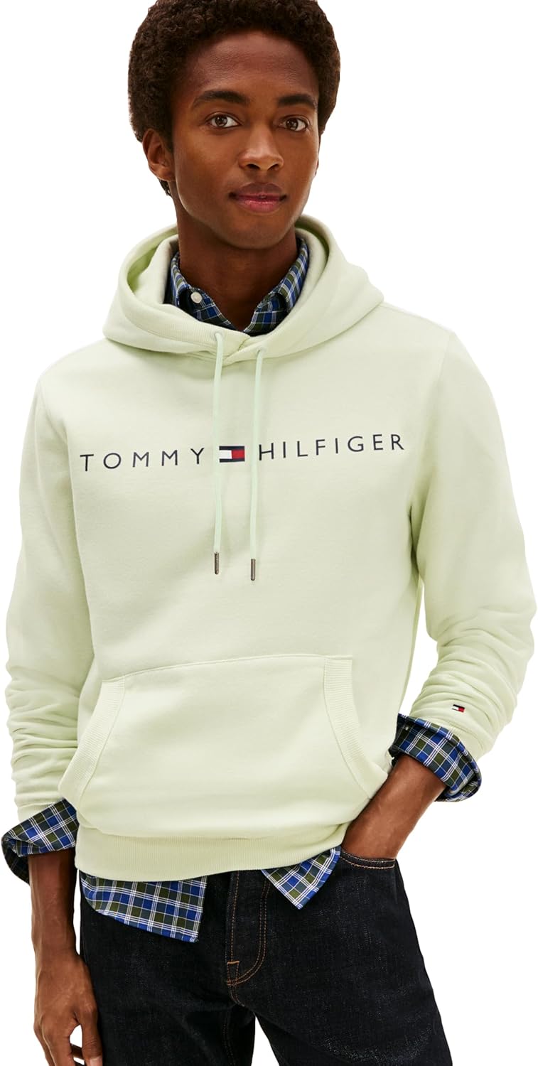 

Мужская флисовая толстовка с капюшоном и логотипом Tommy Hilfiger с длинным рукавом, Ambrosia