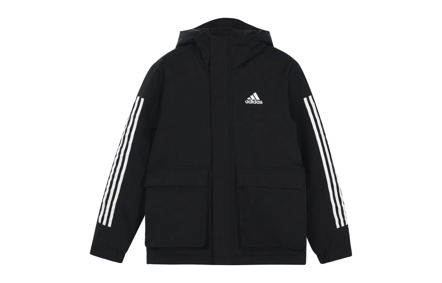 Пуховик зимний мужской Adidas, черный