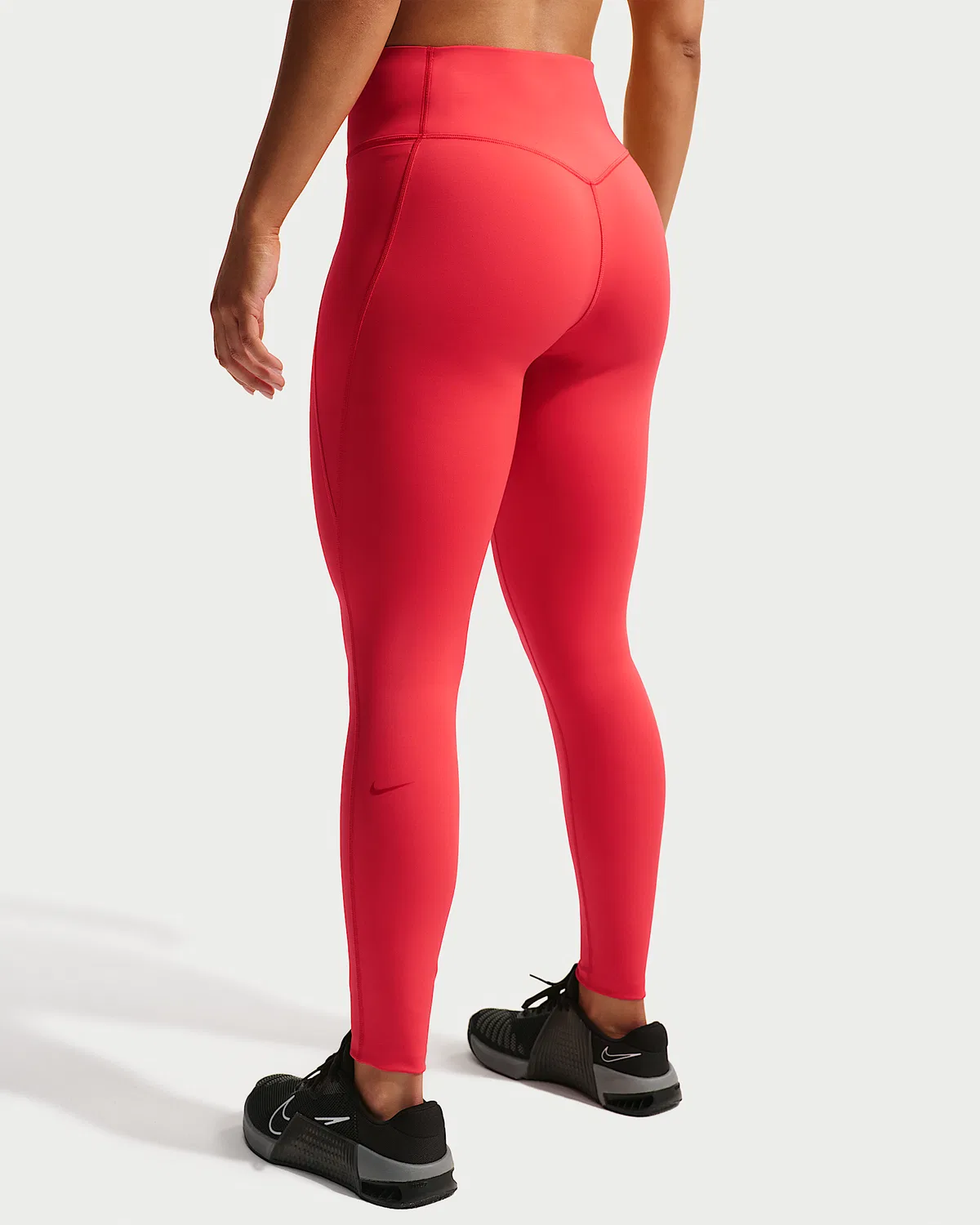 Женские леггинсы Nike Universa с высокой посадкой, без переднего шва, Light Crimson/University Red/University Red — фото 3