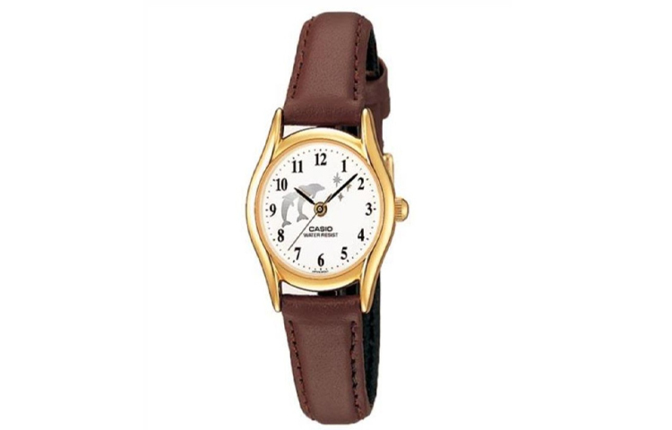 

Женские классические белые часы CASIO