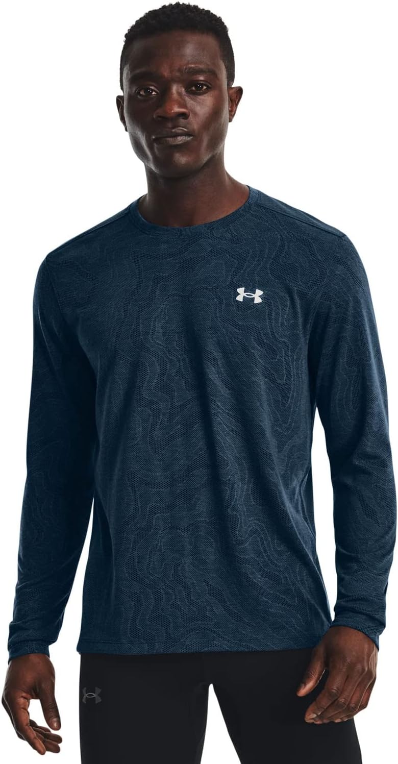 

Under Armour - мужская футболка Streakero с длинным рукавом, Petrol Blue-Reflective, Синий, Under Armour - мужская футболка Streakero с длинным рукавом, Petrol Blue-Reflective