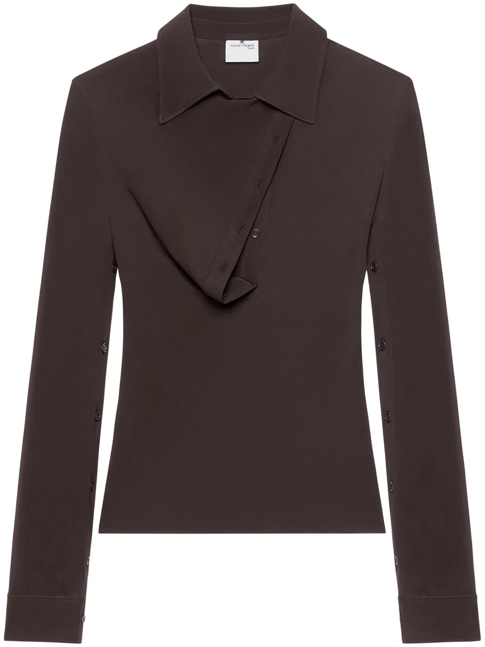 

Рубашка поло Oblique Courrèges, коричневый