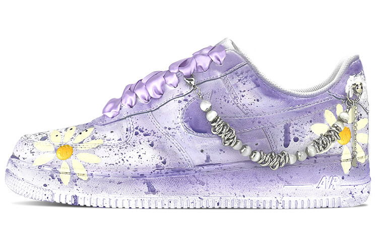 

Кроссовки Nike Air Force 1 Skateboard Shoes Men Low-Top Purple White